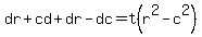 dr%2Bcd%2Bdr-dc=t%28r%5E2-c%5E2%29