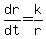 dr%2Fdt=k%2Fr