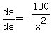 ds%2Fds=-180%2Fx%5E2