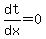dt%2Fdx=0