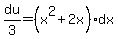 du%2F3=%28x%5E2%2B2x%29dx