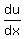 du%2Fdx