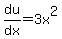du%2Fdx=3x%5E2