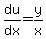 du%2Fdx+=+y%2Fx