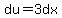 du=3dx