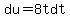du=8tdt