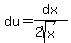 du=dx%2F%282sqrt%28x%29%29