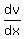 dv%2Fdx