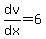 dv%2Fdx=6