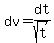 dv+=+dt%2Fsqrt%28t%29