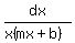 dx%2F%28x%28mx%2Bb%29%29