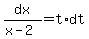 dx%2F%28x-2%29+=+t%2Adt%29