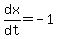 dx%2Fdt=-1