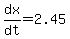 dx%2Fdt=2.45