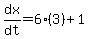 dx%2Fdt=6%283%29%2B1
