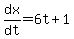 dx%2Fdt=6t%2B1