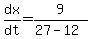 dx%2Fdt=9%2F%2827-12%29