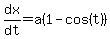 dx%2Fdt=a%281-cos%28t%29%29