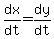 dx%2Fdt=dy%2Fdt
