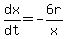 dx%2Fdt+=+-6r%2Fx%29