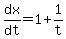 dx%2Fdt+=+1+%2B+1%2Ft