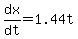 dx%2Fdt+=+1.44t