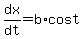dx%2Fdt+=+b%2Acost