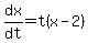 dx%2Fdt+=+t%28x+-+2%29