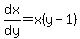 dx%2Fdy=x%28y-1%29