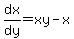 dx%2Fdy=xy-x