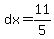 dx=11%2F5