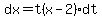 dx+=+t%28x+-+2%29%2Adt