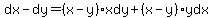 dx-dy=%28x-y%29xdy%2B%28x-y%29ydx