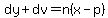 dy%2Bdv=n%28x-p%29