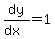 dy%2F%28dx%29=1