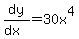 dy%2F%28dx%29=30x%5E4