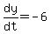 dy%2Fdt=-6