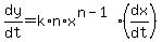 dy%2Fdt=k%2An%2Ax%5E%28n-1%29%2A%28dx%2Fdt%29