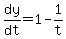 dy%2Fdt+=+1+-+1%2Ft