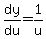 dy%2Fdu=1%2Fu