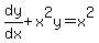 dy%2Fdx%2Bx%5E2y=x%5E2