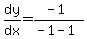 dy%2Fdx=%28-1%29%2F%28-1-1%29
