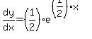 dy%2Fdx=%281%2F2%29%2Ae%5E%28%281%2F2%29x%29