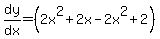 dy%2Fdx=%282x%5E2%2B2x-2x%5E2%2B2%29%29%2F%28x%2B1%29%5E3