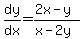 dy%2Fdx=%282x-y%29%2F%28x-2y%29