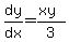dy%2Fdx=%28xy%29%2F3