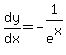 dy%2Fdx=-1%2Fe%5Ex