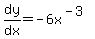 dy%2Fdx=-6x%5E%28-3%29%29
