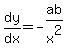 dy%2Fdx=-ab%2Fx%5E2