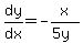 dy%2Fdx=-x%2F%285y%29
